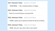 Netizens reacting to Welcome To Samdalri actor's indoor vaping incident. (Images via Thequoo/Translations via Google Translate)